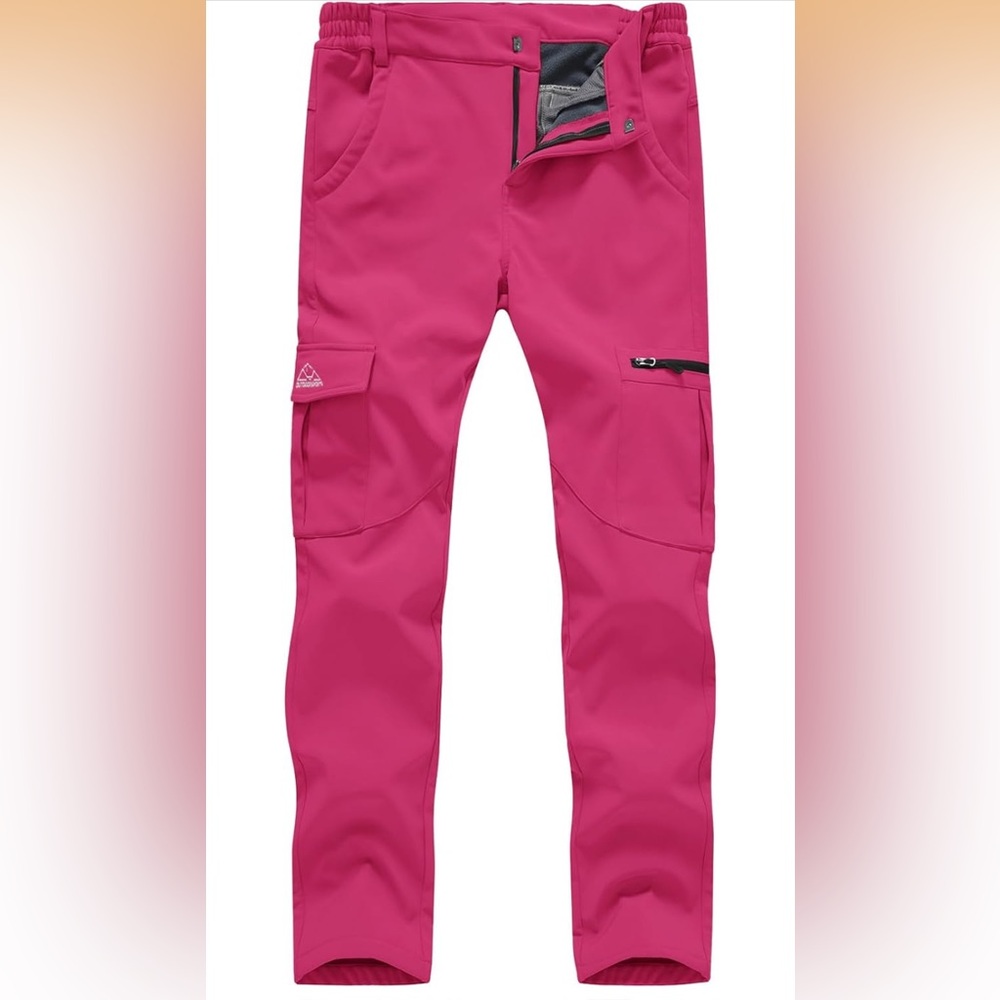 NWT Hot Pink fleece lined waterproof Cargo Pants